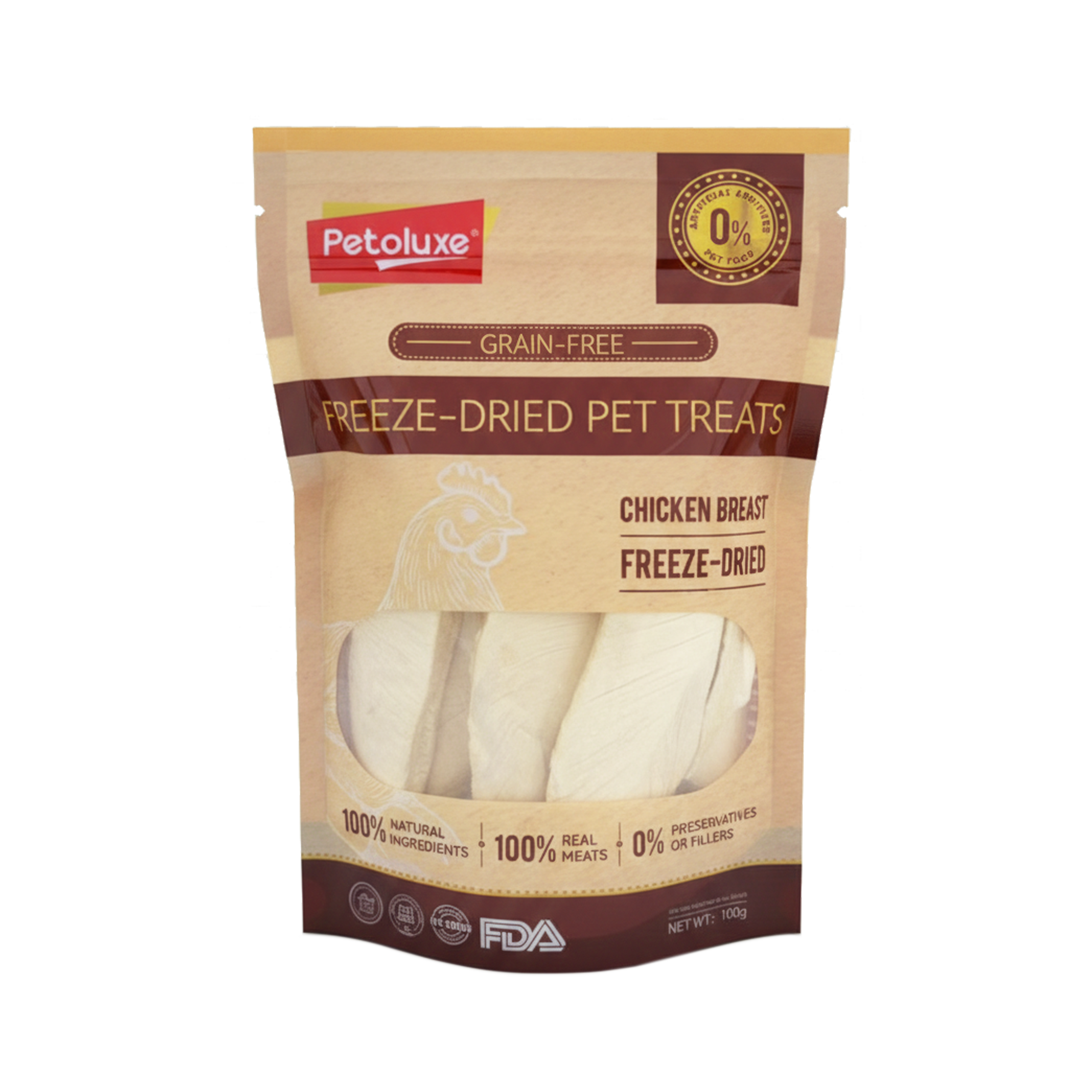 Petoluxe Freeze-Dried Chicken Breast 100g
