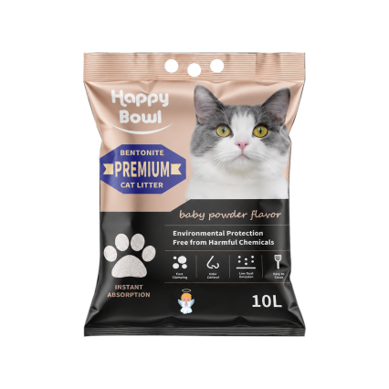 Happy Bowl Cat Litter Baby Powder